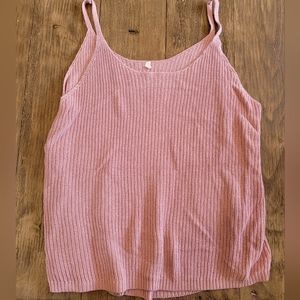 Pink sweater tank top